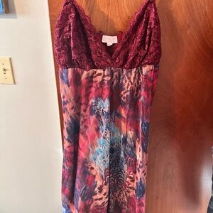 Comfortable Maroon Dress w/ Lace